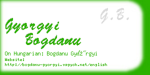 gyorgyi bogdanu business card